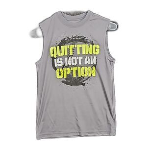 Starter Kids Size 10-12 Boys Baseball Grey Sleeveless T-Shirt